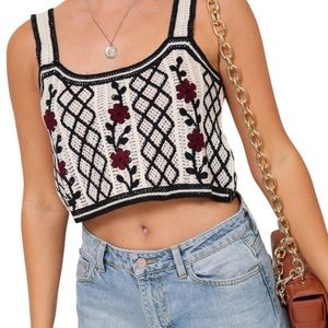 Women’s Crochet Crop Top NWT